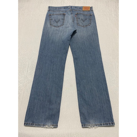 Levi's 559 Relaxed Straight Jeans Men's‎ Size 36x34 Blue Denim Whiskers - Picture 4 of 10